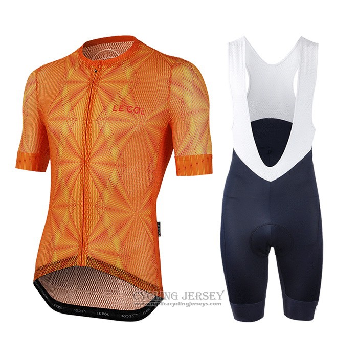 2020 Cycling Jersey Le Col Orange Short Sleeve And Bib Short